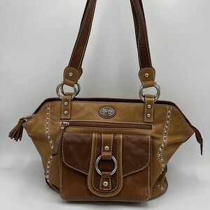 WESTERN TRENDITIONS SOFT TAN LEATHER SHOULDER BAG